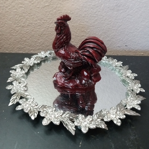 GORGEOUS Chinese Cinnabar 5" Rooster Figurine - Picture 2 of 6